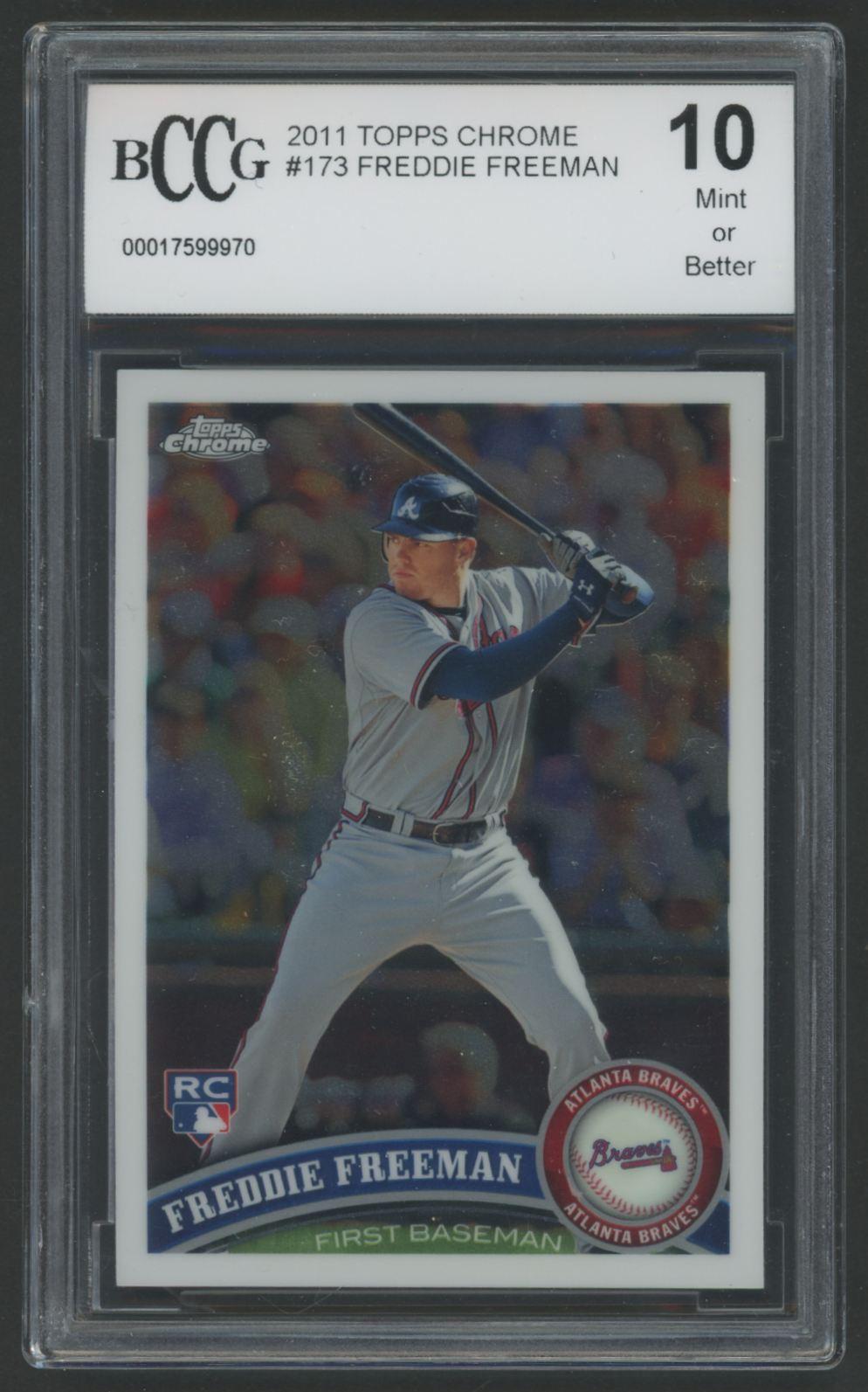 Freddie Freeman 2011 Topps Chrome #173 (BCCG 10) at PristineAuction.com Freddie Freeman 2011 Topps Chrome #173 (BCCG 10) at PristineAuction.com