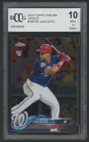Juan Soto 2018 Topps Chrome Update #HMT55 RC (BCCG 10) at PristineAuction.com