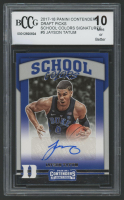 Jayson Tatum 2017-18 Panini Contenders Draft Picks School Colors Signatures #5 (BCCG 10) at PristineAuction.com