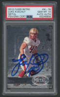 Luke Kuechly Signed 2012 Fleer Retro Metal Universe #M78 (PSA 10) at PristineAuction.com