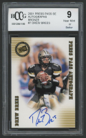 Drew Brees 2001 Press Pass SE Autographs Bronze #7 (BCCG 9) at PristineAuction.com