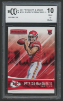 Patrick Mahomes 2017 Rookies and Stars #201 RC (BCCG 10) at PristineAuction.com