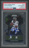 Jalen Hurts Signed 2020 Panini Prizm #343A RC (PSA | Auto 9) at PristineAuction.com