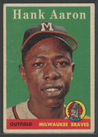 Hank Aaron 1958 Topps #30A at PristineAuction.com