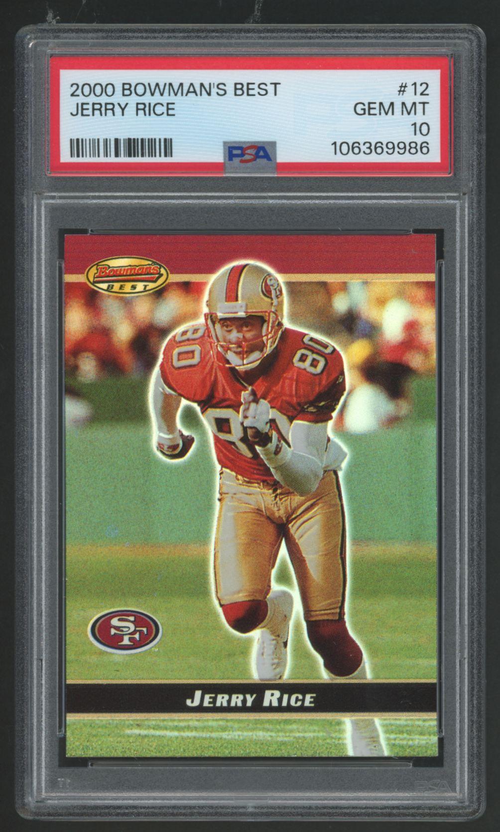 Jerry Rice 2000 Bowman's Best #12 (PSA 10) at PristineAuction.com Jerry Rice 2000 Bowman's Best #12 (PSA 10) at PristineAuction.com