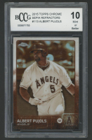 Albert Pujols 2015 Topps Chrome Sepia Refractor #113 (BCCG 10) at PristineAuction.com