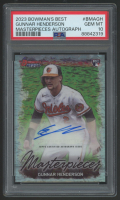 Gunnar Henderson 2023 Bowman's Best Masterpieces Autograph #BMAGH #61/99 (PSA 10) at PristineAuction.com
