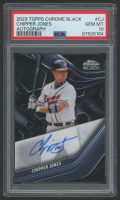 Chipper Jones 2023 Topps Chrome Black Autograph #CJ (PSA 10) at PristineAuction.com