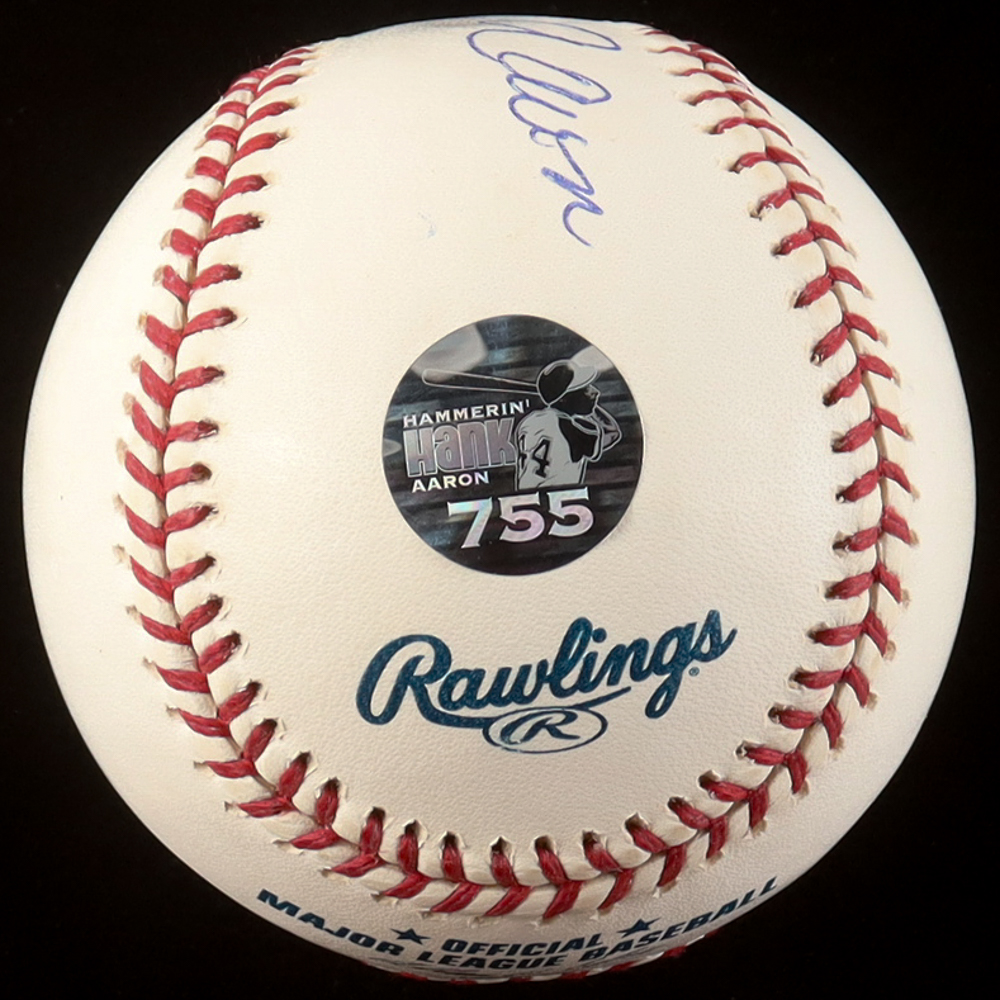 Hank Aaron Signed OML Baseball (Steiner) at PristineAuction.com Hank Aaron Signed OML Baseball (Steiner) at PristineAuction.com