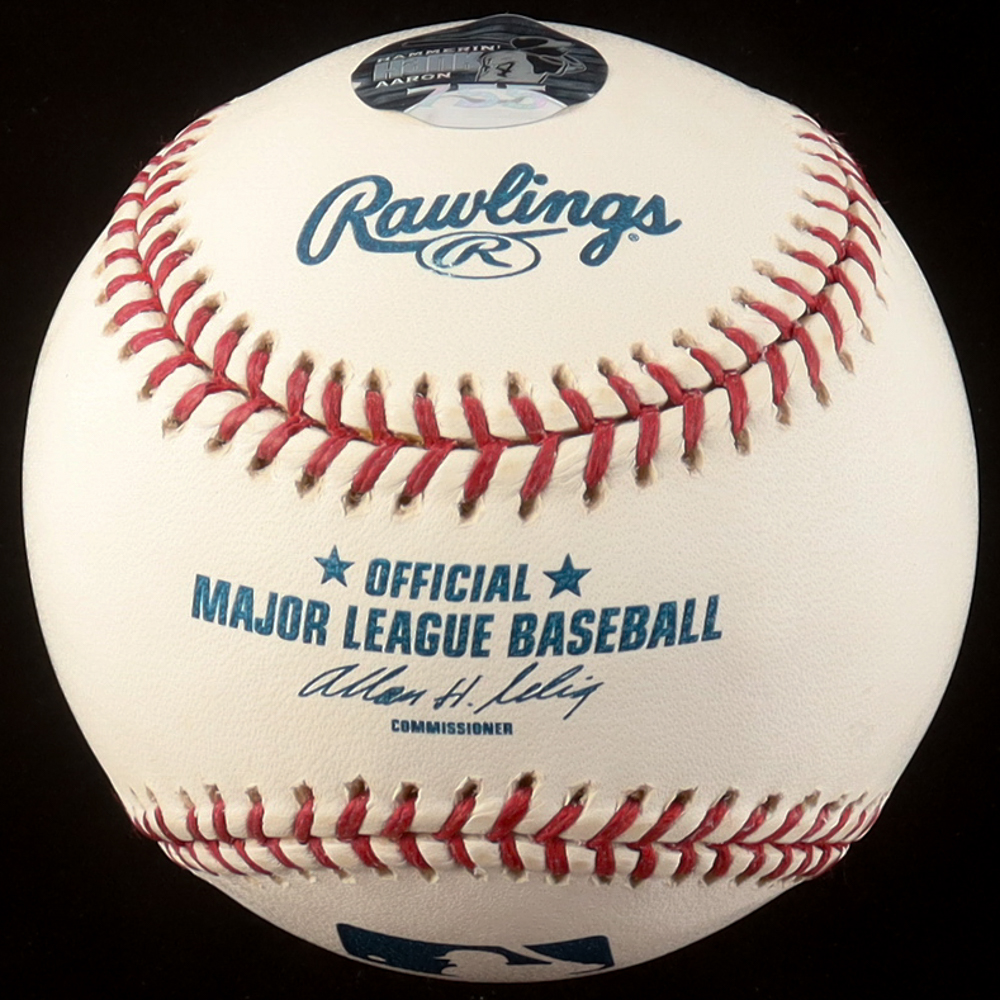 Hank Aaron Signed OML Baseball (Steiner) at PristineAuction.com Hank Aaron Signed OML Baseball (Steiner) at PristineAuction.com