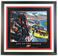 Sam Bass Signed NASCAR LE "Eye of the Storm" Custom Framed Art Print Display (Beckett) at PristineAuction.com
