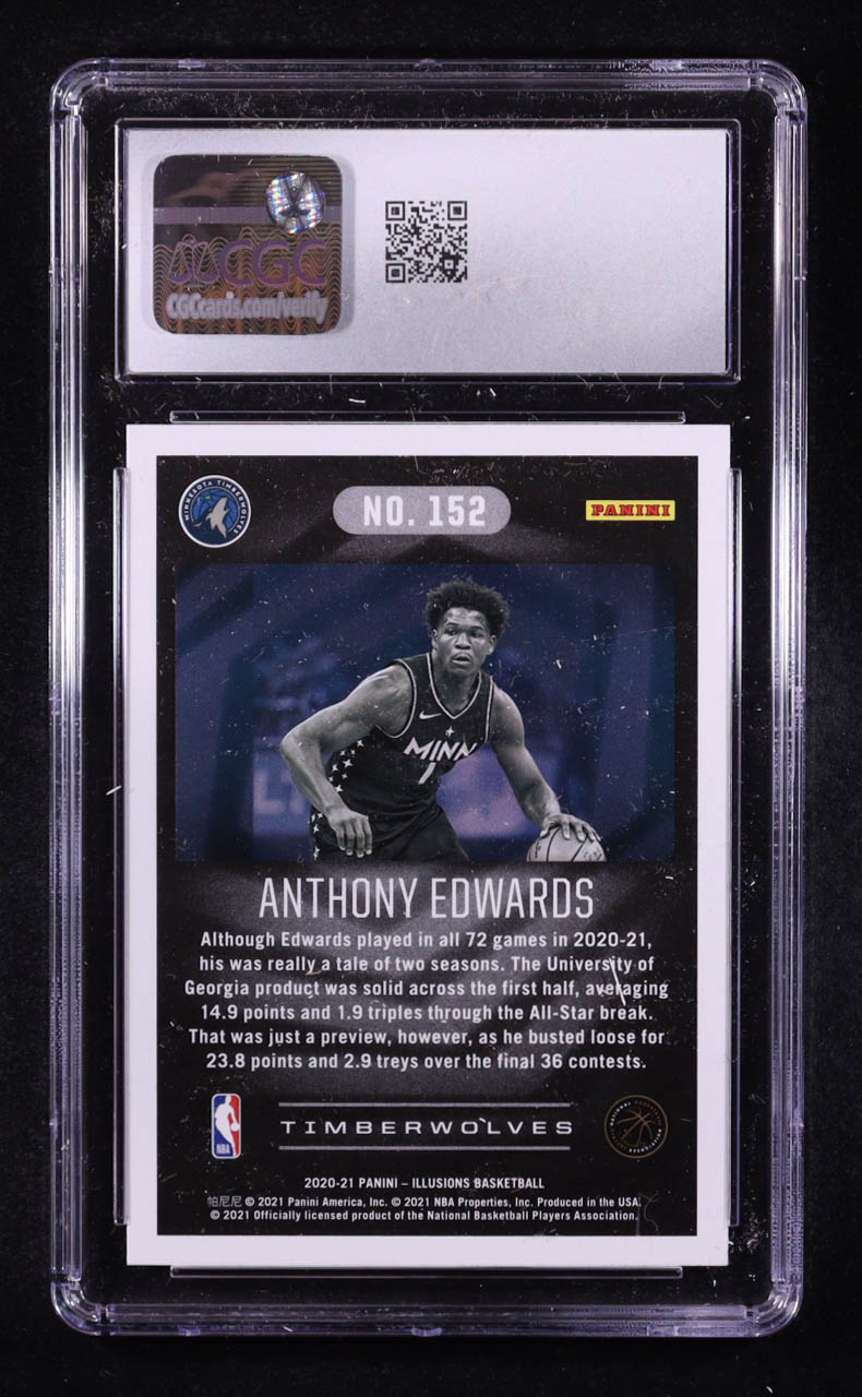 Anthony Edwards 2020-21 Panini Illusions #152 RC (CGC 10) at PristineAuction.com Anthony Edwards 2020-21 Panini Illusions #152 RC (CGC 10) at PristineAuction.com