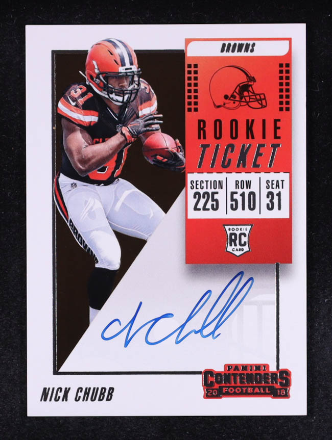 Nick Chubb 2018 Panini Contenders #113A Autograph RC at PristineAuction.com Nick Chubb 2018 Panini Contenders #113A Autograph RC at PristineAuction.com