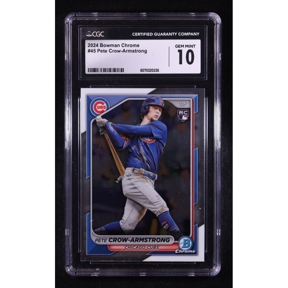 Pete Crow-Armstrong 2024 Bowman Chrome #45 RC (CGC 10) at PristineAuction.com