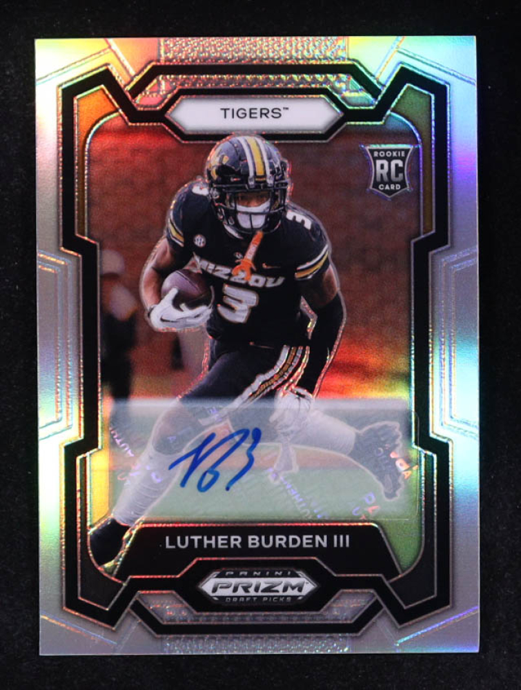 Luther Burden III 2024 Panini Prizm Draft Picks Prizms Silver Autographs #198 RC
