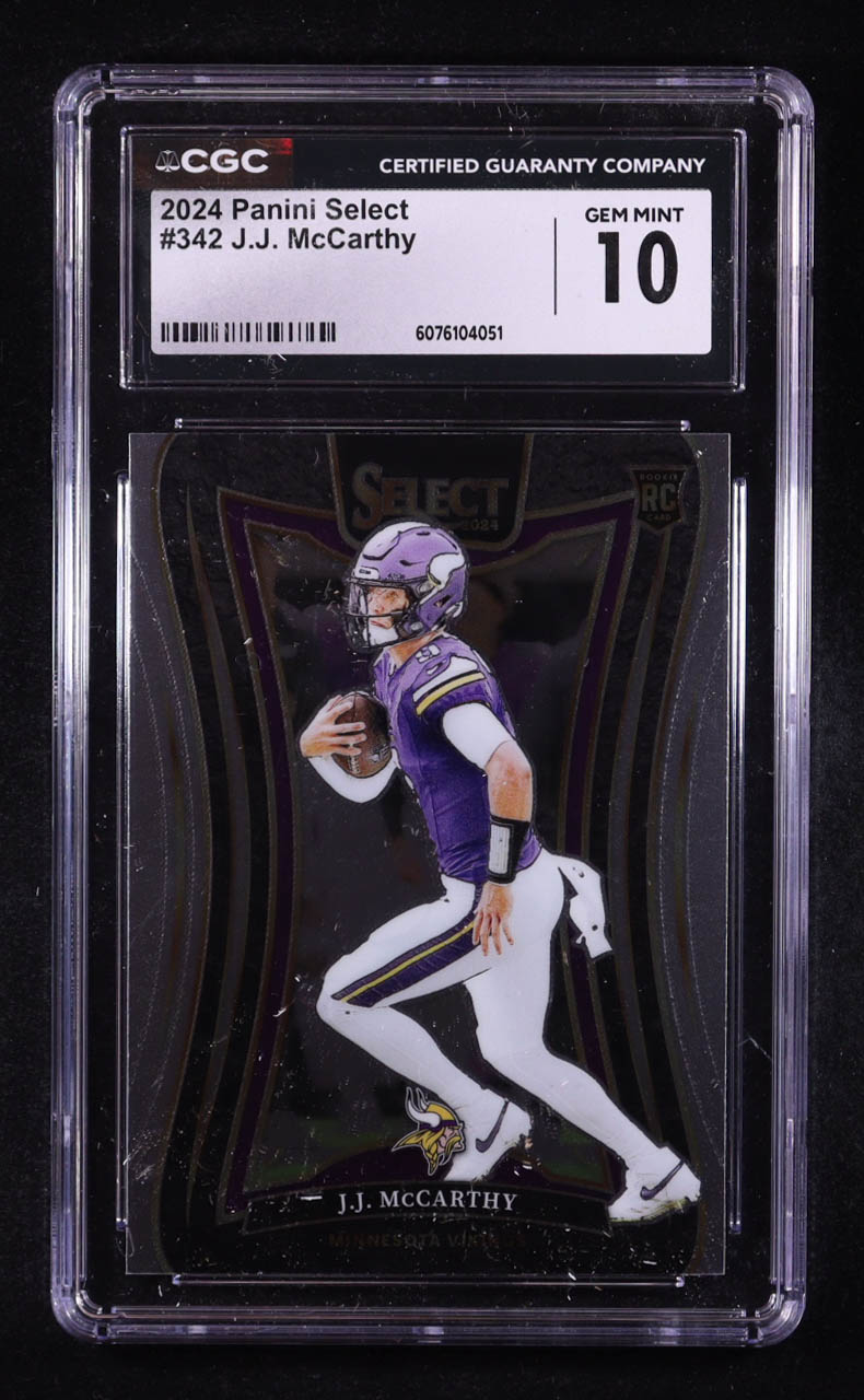 J.J. McCarthy 2024 Panini Select #342 RC (CGC 10) at PristineAuction.com J.J. McCarthy 2024 Panini Select #342 RC (CGC 10) at PristineAuction.com