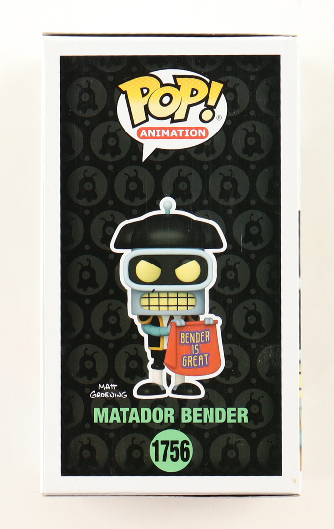 John DiMaggio Twice-Signed "Futurama" #1756 Matador Bender Funko Pop! Vinyl Figure (JSA) at PristineAuction.com John DiMaggio Twice-Signed "Futurama" #1756 Matador Bender Funko Pop! Vinyl Figure (JSA) at PristineAuction.com