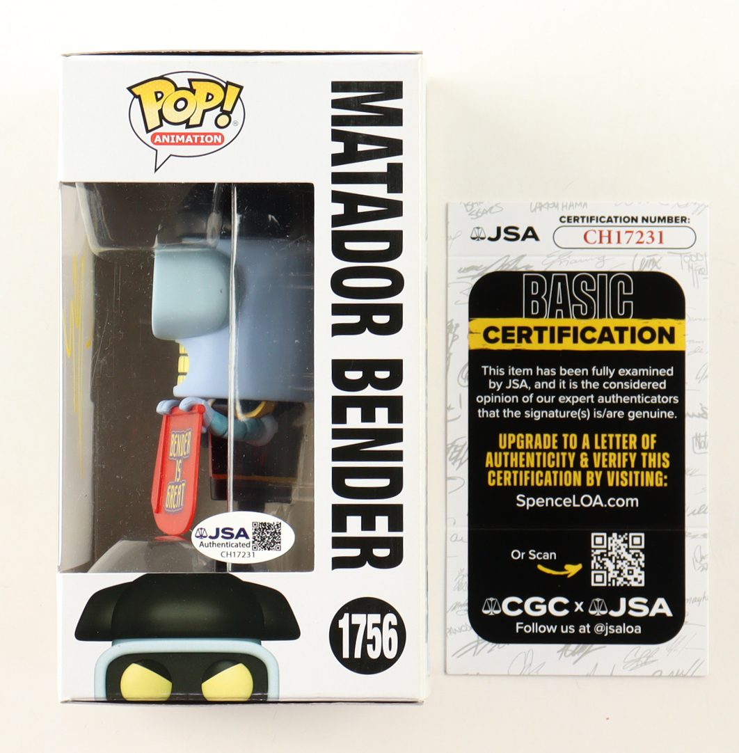 John DiMaggio Twice-Signed "Futurama" #1756 Matador Bender Funko Pop! Vinyl Figure (JSA) at PristineAuction.com John DiMaggio Twice-Signed "Futurama" #1756 Matador Bender Funko Pop! Vinyl Figure (JSA) at PristineAuction.com