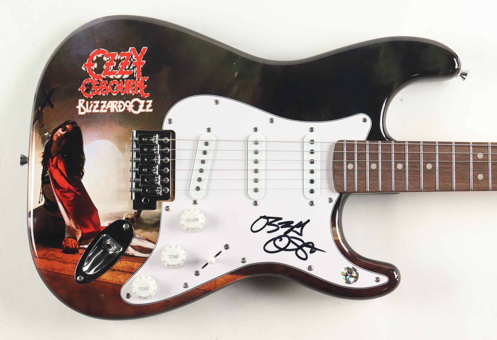 Ozzy Osbourne Signed Custom 39" Electric Guitar (REAL & AutographPros) at PristineAuction.com Ozzy Osbourne Signed Custom 39" Electric Guitar (REAL & AutographPros) at PristineAuction.com