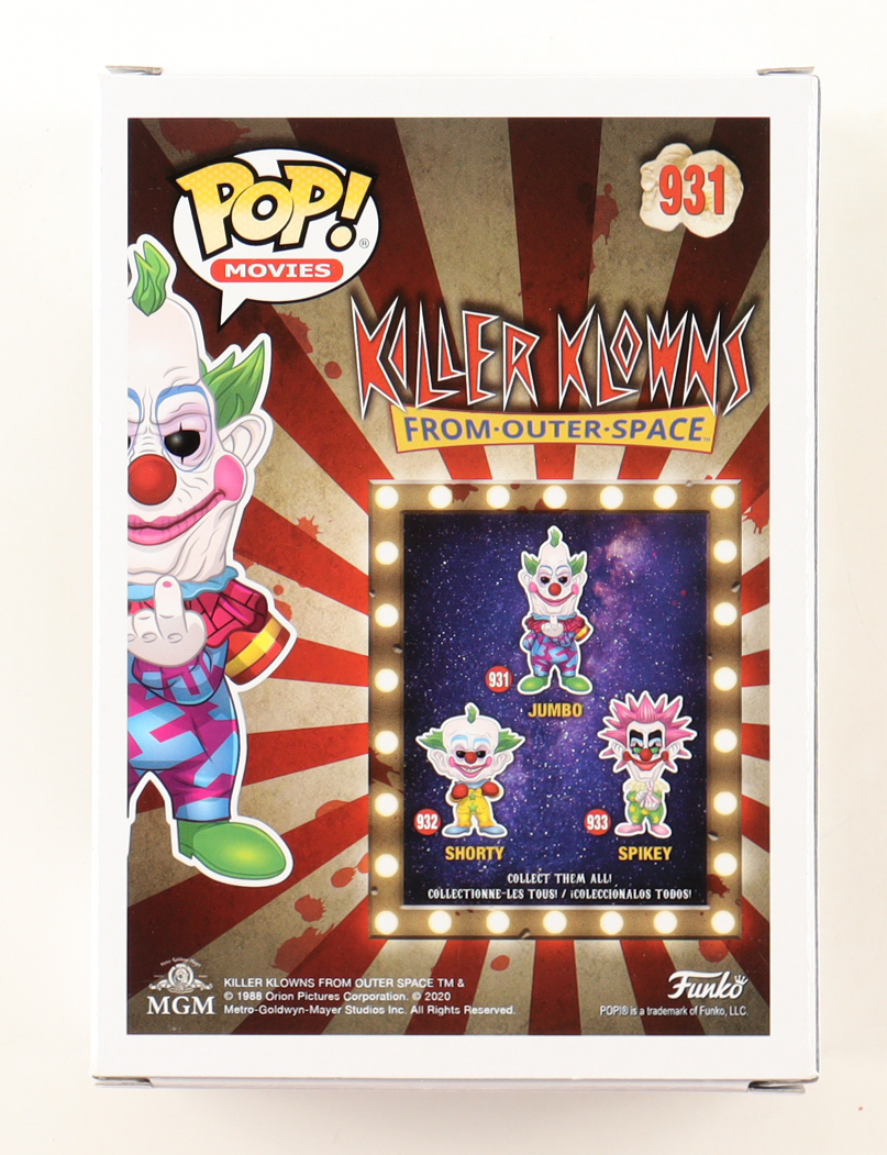 "Killer Klowns From Outer Space" #931 Jumbo Funko Pop! Vinyl Figure Signed by (3) with Stephen Chiodo, Charlie Chiodo, Edward Chiodo (JSA) at PristineAuction.com "Killer Klowns From Outer Space" #931 Jumbo Funko Pop! Vinyl Figure Signed by (3) with Stephen Chiodo, Charlie Chiodo, Edward Chiodo (JSA) at PristineAuction.com