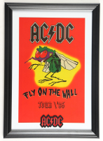 1985 "AC/DC: Fly on the Wall" Concert Custom Framed Print with AC/DC Patch at PristineAuction.com