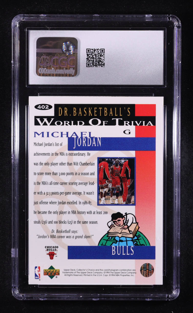 Michael Jordan 1994-95 Upper Deck Collector's Choice #402 (CGC 9) at PristineAuction.com Michael Jordan 1994-95 Upper Deck Collector's Choice #402 (CGC 9) at PristineAuction.com