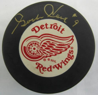 Gordie Howe Signed Red Wings Hockey Puck (JSA) at PristineAuction.com
