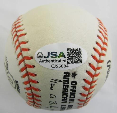 Cal Ripken Jr. Signed OAL Commemorative Logo Baseball (JSA) at PristineAuction.com Cal Ripken Jr. Signed OAL Commemorative Logo Baseball (JSA) at PristineAuction.com