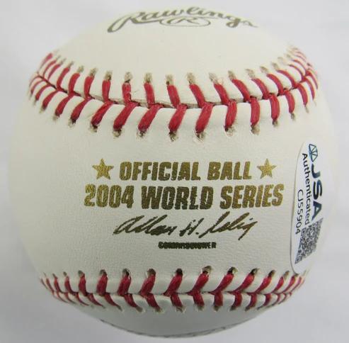Trot Nixon Signed 2004 World Series Baseball (JSA) at PristineAuction.com Trot Nixon Signed 2004 World Series Baseball (JSA) at PristineAuction.com