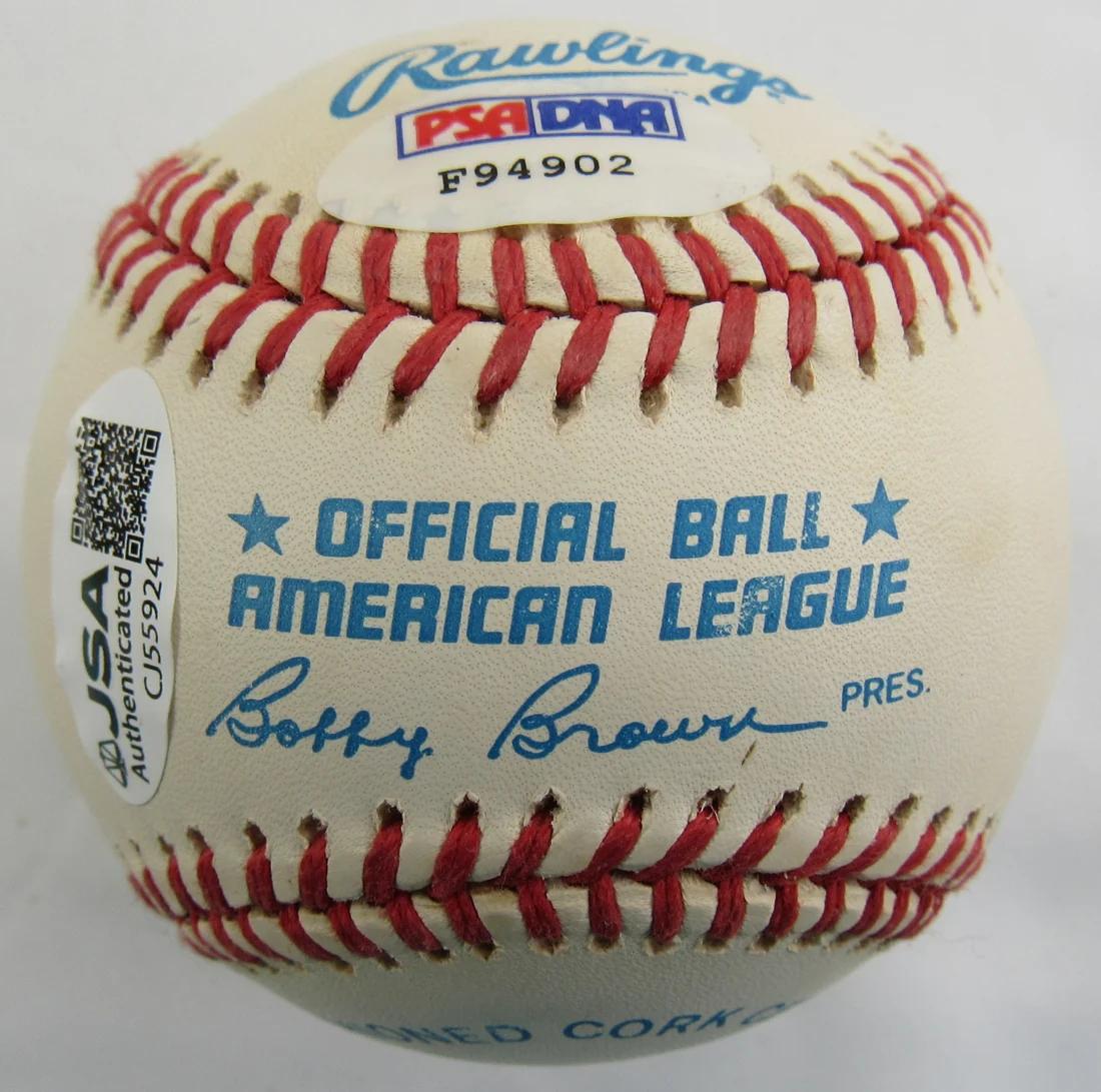 Lou Boudreau Signed OAL Baseball (JSA) at PristineAuction.com Lou Boudreau Signed OAL Baseball (JSA) at PristineAuction.com