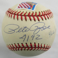 Pete Rose Signed LE ONL Baseball Inscribed "4192" (JSA) at PristineAuction.com