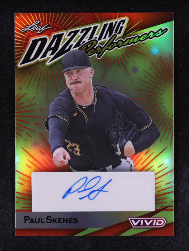 Paul Skenes 2023 Leaf Vivid Dazzling Performers Prismatic Gold #7/8 RC at PristineAuction.com Paul Skenes 2023 Leaf Vivid Dazzling Performers Prismatic Gold #7/8 RC at PristineAuction.com
