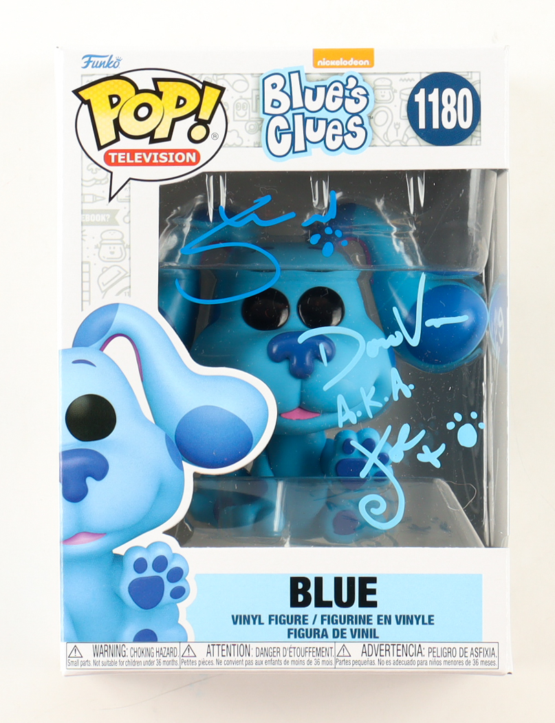 Steve Burns, Josh De La Cruz & Donovan Patton Signed "Blue's Clues" #1180 Blue Funko Pop! Vinyl Figure Inscribed "A.K.A. Joe" With Paw Sketches (JSA) at PristineAuction.com Steve Burns, Josh De La Cruz & Donovan Patton Signed "Blue's Clues" #1180 Blue Funko Pop! Vinyl Figure Inscribed "A.K.A. Joe" With Paw Sketches (JSA) at PristineAuction.com