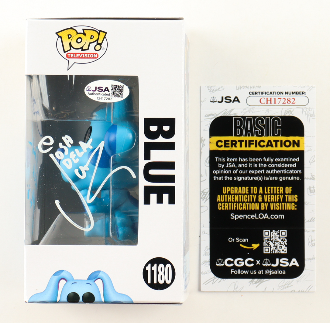 Steve Burns, Josh De La Cruz & Donovan Patton Signed "Blue's Clues" #1180 Blue Funko Pop! Vinyl Figure Inscribed "A.K.A. Joe" With Paw Sketches (JSA) at PristineAuction.com Steve Burns, Josh De La Cruz & Donovan Patton Signed "Blue's Clues" #1180 Blue Funko Pop! Vinyl Figure Inscribed "A.K.A. Joe" With Paw Sketches (JSA) at PristineAuction.com