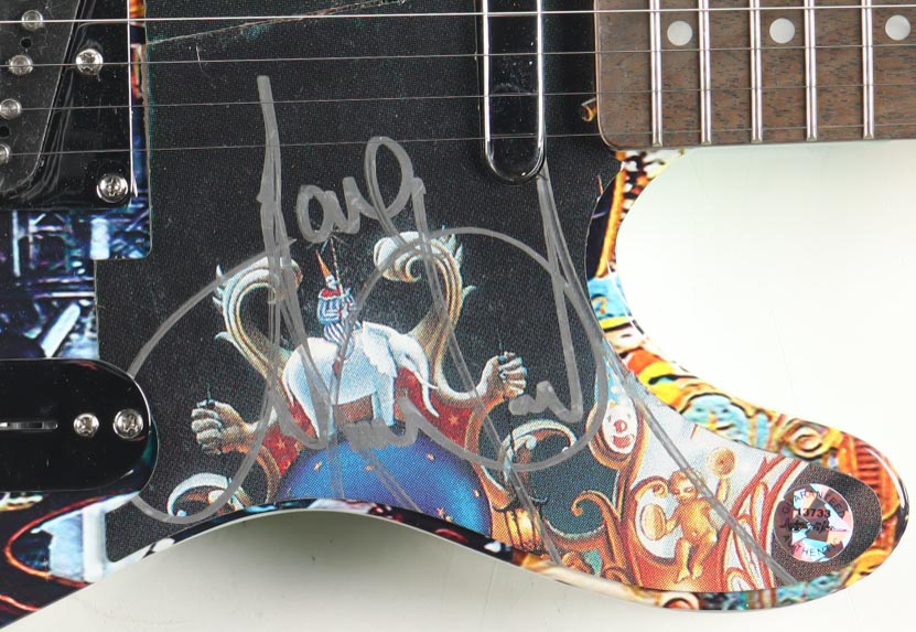 Michael Jackson Electric Guitar with Signed Custom Insert Pickguard Inscribed "Love" (Real & AutographPros) at PristineAuction.com Michael Jackson Electric Guitar with Signed Custom Insert Pickguard Inscribed "Love" (Real & AutographPros) at PristineAuction.com