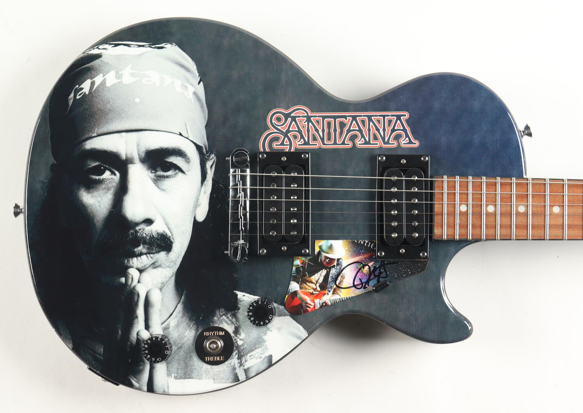 Carlos Santana Signed 39" Custom Electric Guitar (AutographCOA & AutographPros) at PristineAuction.com Carlos Santana Signed 39" Custom Electric Guitar (AutographCOA & AutographPros) at PristineAuction.com