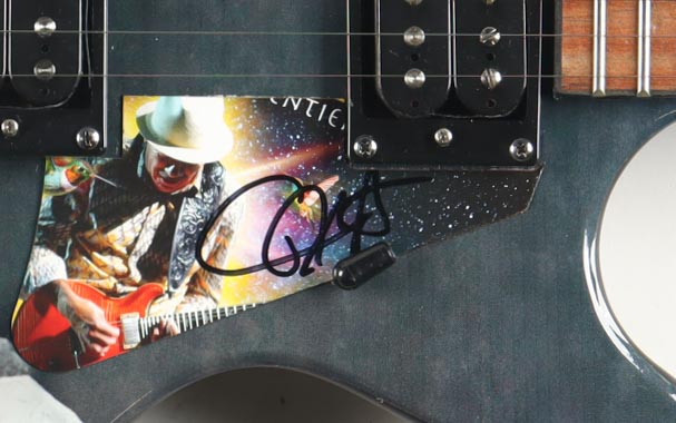 Carlos Santana Signed 39" Custom Electric Guitar (AutographCOA & AutographPros) at PristineAuction.com Carlos Santana Signed 39" Custom Electric Guitar (AutographCOA & AutographPros) at PristineAuction.com