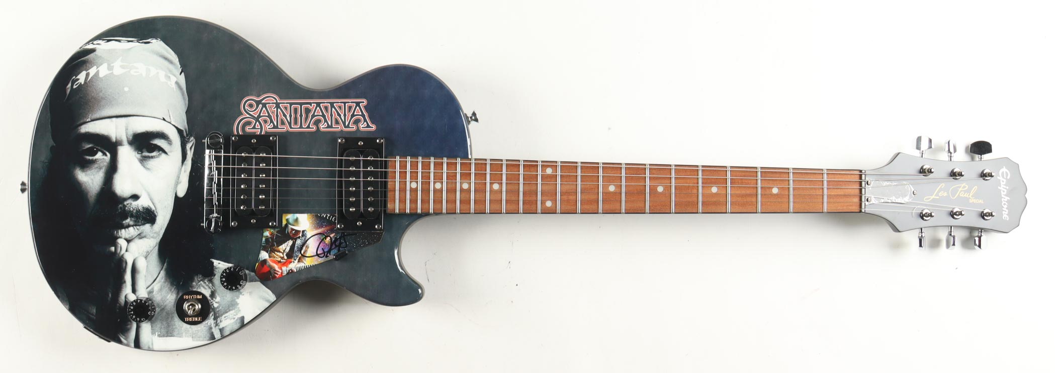 Carlos Santana Signed 39" Custom Electric Guitar (AutographCOA & AutographPros) at PristineAuction.com Carlos Santana Signed 39" Custom Electric Guitar (AutographCOA & AutographPros) at PristineAuction.com