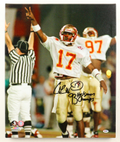 Charlie Ward Signed Florida State Seminoles Custom Framed Canvas Display Inscribed "93 Heisman Champs" (PSA) at PristineAuction.com