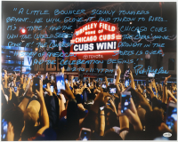 Pat Hughes Signed Cubs 16x20 Photo with Extensive Inscription (JSA) at PristineAuction.com
