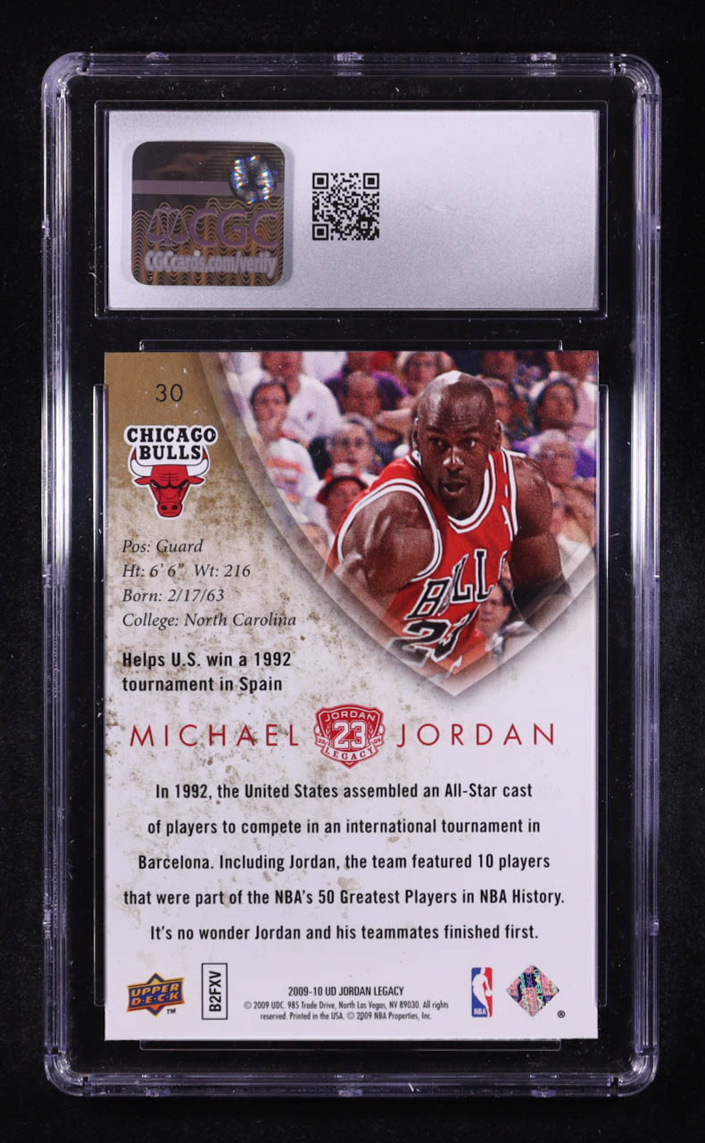 Michael Jordan 2009-10 Upper Deck Jordan Legacy #30 (CGC 9.5) at PristineAuction.com Michael Jordan 2009-10 Upper Deck Jordan Legacy #30 (CGC 9.5) at PristineAuction.com