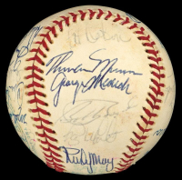 1975 Yankees Baseball Team-Signed By (24) with Thurman Munson, Elston Howard, Jim "Catfish" Hunter (JSA) at PristineAuction.com