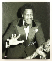 Earl Campbell Signed Custom Framed Canvas Display Inscribed "HT 77" (PSA) at PristineAuction.com