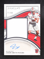 Jaxon Smith-Njigba 2023 Immaculate Collection Collegiate Premium Patches Rookie Autographs #8 RC #77/99 at PristineAuction.com