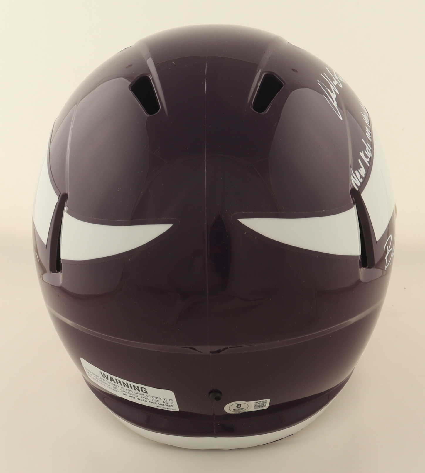 Blake Cashman, Andrew Van Ginkel & Jonathan Greenard Signed Vikings Full-Size Throwback Speed Helmet Inscribed "New Kids on the Block!" (Beckett) at PristineAuction.com Blake Cashman, Andrew Van Ginkel & Jonathan Greenard Signed Vikings Full-Size Throwback Speed Helmet Inscribed "New Kids on the Block!" (Beckett) at PristineAuction.com