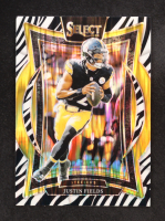 Justin Fields 2024 Select Prizm Zebra Shock #74 at PristineAuction.com