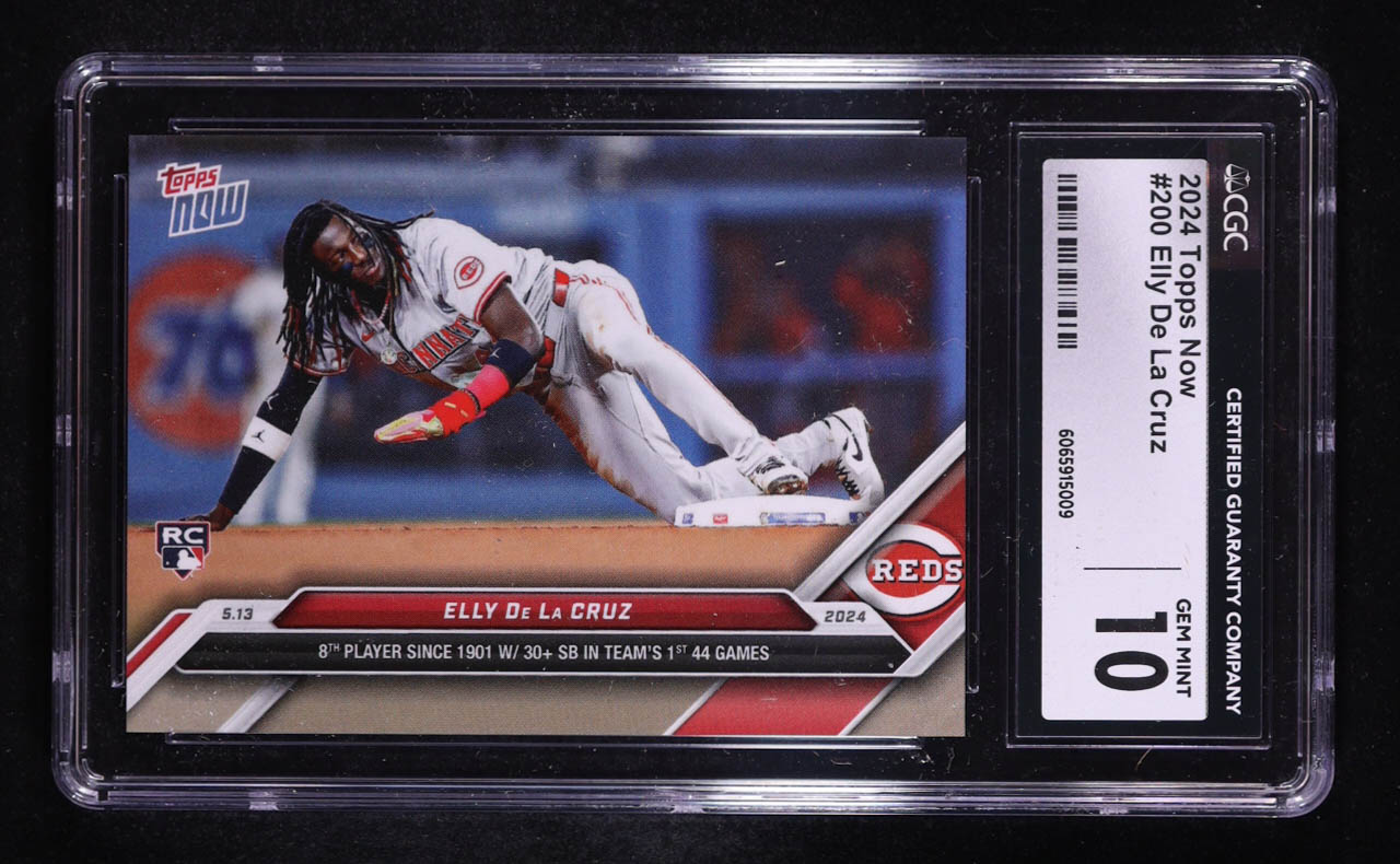 Elly De La Cruz 2024 Topps Now #200 RC (CGC 10) at PristineAuction.com Elly De La Cruz 2024 Topps Now #200 RC (CGC 10) at PristineAuction.com