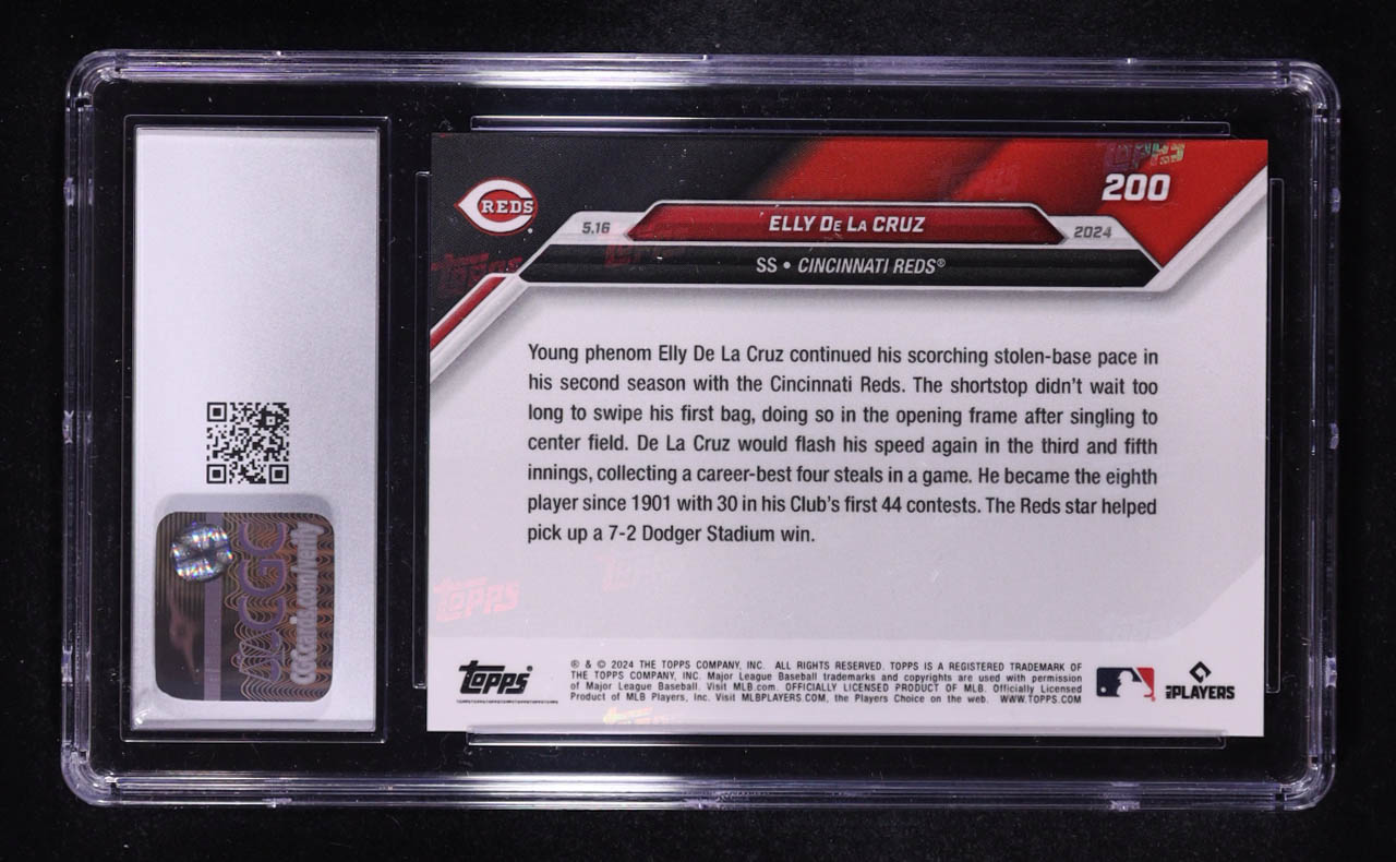 Elly De La Cruz 2024 Topps Now #200 RC (CGC 10) at PristineAuction.com Elly De La Cruz 2024 Topps Now #200 RC (CGC 10) at PristineAuction.com