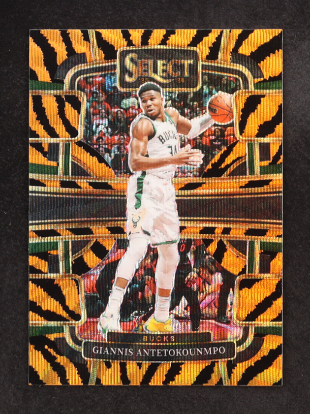 Giannis Antetokounmpo 2023-24 Select Prizms Tiger #60 at PristineAuction.com Giannis Antetokounmpo 2023-24 Select Prizms Tiger #60 at PristineAuction.com