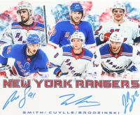 Reilly Smith, Will Cuylle & Jonny Brodzinski Signed Rangers 8x10 Photo (JSA) at PristineAuction.com